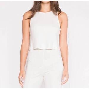NEW RIPLEY RADER ponte knit tank top in white